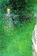 Carl Larsson i hagtornshacken USA oil painting artist
